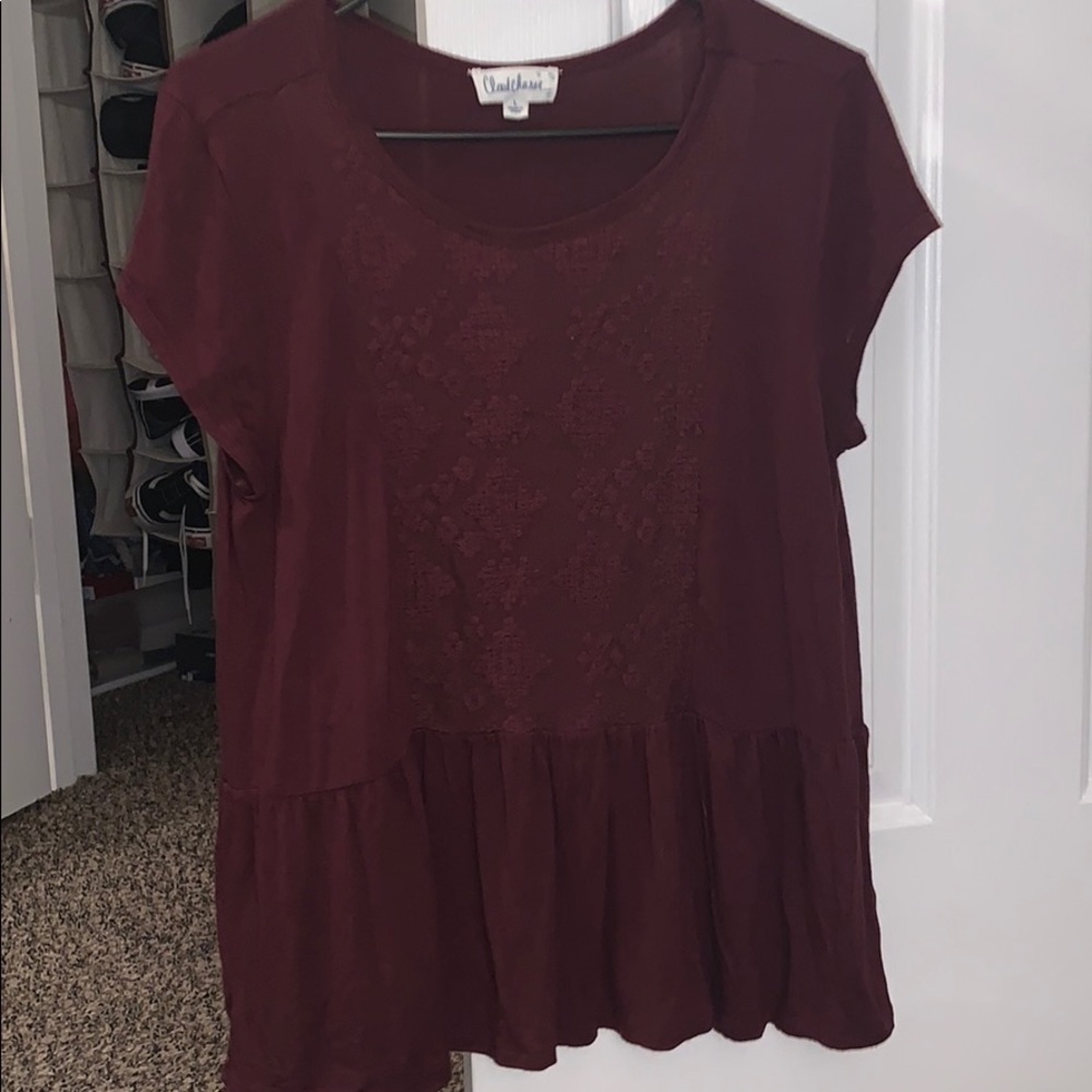 maroon blousy tee from kohl’s!